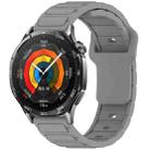 For Huawei Watch 22mm I-Shaped Silicone Watch Band(Grey) - 1