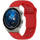 For Huawei Watch 20mm I-Shaped Silicone Watch Band(Red) - 1