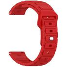 For Huawei Watch 20mm I-Shaped Silicone Watch Band(Red) - 2