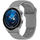 For Huawei Watch 20mm I-Shaped Silicone Watch Band(Grey) - 1