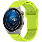 For Huawei Watch 20mm I-Shaped Silicone Watch Band(Lime Green) - 1