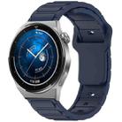 For Huawei Watch 20mm I-Shaped Silicone Watch Band(Midnight Blue) - 1