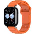 For Xiaomi Watch 22mm I-Shaped Silicone Watch Band(Orange) - 1