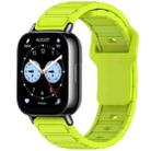 For Xiaomi Watch 22mm I-Shaped Silicone Watch Band(Lime Green) - 1