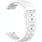 For Amazfit 22mm I-Shaped Silicone Watch Band(White) - 2