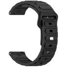 For Amazfit 22mm I-Shaped Silicone Watch Band(Black) - 2