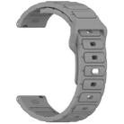 For Amazfit 22mm I-Shaped Silicone Watch Band(Grey) - 2