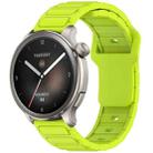 For Amazfit 22mm I-Shaped Silicone Watch Band(Lime Green) - 1