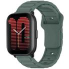 For Amazfit 20mm I-Shaped Silicone Watch Band(Green) - 1