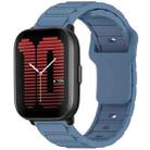 For Amazfit 20mm I-Shaped Silicone Watch Band(Blue) - 1