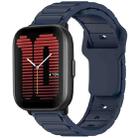 For Amazfit 20mm I-Shaped Silicone Watch Band(Midnight Blue) - 1