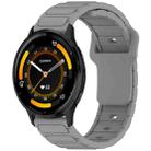 For Garmin 22mm I-Shaped Silicone Watch Band(Grey) - 1