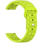 For Garmin 22mm I-Shaped Silicone Watch Band(Lime Green) - 2