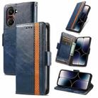 For vivo Y37 CaseNeo Splicing Dual Magnetic Buckle Leather Phone Case(Blue) - 1