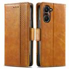 For vivo Y37 CaseNeo Splicing Dual Magnetic Buckle Leather Phone Case(Khaki) - 2