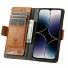 For vivo Y37 CaseNeo Splicing Dual Magnetic Buckle Leather Phone Case(Khaki) - 3