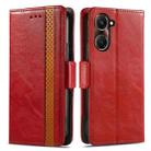 For vivo Y37 CaseNeo Splicing Dual Magnetic Buckle Leather Phone Case(Red) - 2