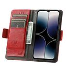 For vivo Y37 CaseNeo Splicing Dual Magnetic Buckle Leather Phone Case(Red) - 3