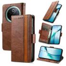 For vivo Y300 Pro CaseNeo Splicing Dual Magnetic Buckle Leather Phone Case(Brown) - 1
