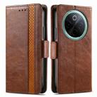For vivo Y300 Pro CaseNeo Splicing Dual Magnetic Buckle Leather Phone Case(Brown) - 2