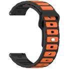 For Xiaomi Watch 22mm Two Color I-Shaped Silicone Watch Band(Black + Orange) - 2