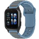 For Garmin Watch 20mm Two Color I-Shaped Silicone Watch Band(Blue + Gray) - 1