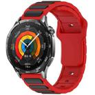 For Huawei Watch 22mm Two Color I-Shaped Silicone Watch Band(Red + Black) - 1