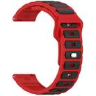 For Samsung Galaxy Watch 20mm Two Color I-Shaped Silicone Watch Band(Red + Black) - 2