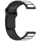 For Amazfit Bip 5 / GTR 4 / GTR 3 Flat Head Dual Color 22mm Quick Release Silicone Watch Band(Black White) - 2