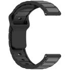 For Amazfit Bip 5 / GTR 4 / GTR 3 Flat Head Dual Color 22mm Quick Release Silicone Watch Band(Black Gray) - 2