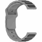 For Amazfit Bip 5 / GTR 4 / GTR 3 Flat Head Dual Color 22mm Quick Release Silicone Watch Band(Gray Black) - 2