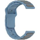 For Amazfit Bip 5 / GTR 4 / GTR 3 Flat Head Dual Color 22mm Quick Release Silicone Watch Band(Blue Gray) - 2