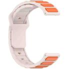 For Amazfit Bip 5 / GTR 4 / GTR 3 Flat Head Dual Color 22mm Quick Release Silicone Watch Band(Starlight Orange) - 2