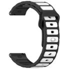 For Amazfit Active / GTR Mini / Bip 3 Flat Head Dual Color 20mm Quick Release Silicone Watch Band(Black White) - 3