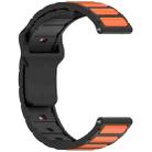 For Amazfit Active / GTR Mini / Bip 3 Flat Head Dual Color 20mm Quick Release Silicone Watch Band(Black Orange) - 2