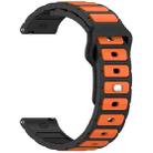 For Amazfit Active / GTR Mini / Bip 3 Flat Head Dual Color 20mm Quick Release Silicone Watch Band(Black Orange) - 3