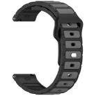For Amazfit Active / GTR Mini / Bip 3 Flat Head Dual Color 20mm Quick Release Silicone Watch Band(Black Gray) - 3