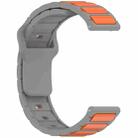For Amazfit Active / GTR Mini / Bip 3 Flat Head Dual Color 20mm Quick Release Silicone Watch Band(Gray Orange) - 2