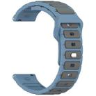 For Amazfit Active / GTR Mini / Bip 3 Flat Head Dual Color 20mm Quick Release Silicone Watch Band(Blue Gray) - 3