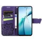For ZTE Blade A35e 4G Butterfly Love Flower Embossed Leather Phone Case(Purple) - 3