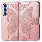 For ZTE Nubia S 5G Butterfly Love Flower Embossed Leather Phone Case(Rose Gold) - 2
