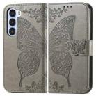 For ZTE Nubia S 5G Butterfly Love Flower Embossed Leather Phone Case(Gray) - 2