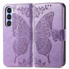 For ZTE Nubia S 5G Butterfly Love Flower Embossed Leather Phone Case(Lavender) - 2