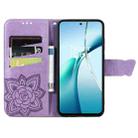 For ZTE Nubia S 5G Butterfly Love Flower Embossed Leather Phone Case(Lavender) - 3