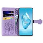 For OnePlus Ace 3 Pro Cat and Dog Embossed Leather Phone Case(Purple) - 3