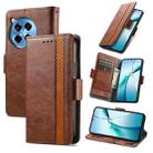 For OnePlus Ace 3 Pro CaseNeo Splicing Dual Magnetic Buckle Leather Phone Case(Brown) - 1