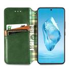 For OnePlus Ace 3 Pro Cubic Grid Pressed Magnetic Leather Phone Case(Green) - 3