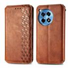 For OnePlus Ace 3 Pro Cubic Grid Pressed Magnetic Leather Phone Case(Brown) - 2