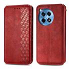 For OnePlus Ace 3 Pro Cubic Grid Pressed Magnetic Leather Phone Case(Red) - 2