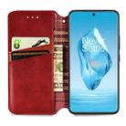 For OnePlus Ace 3 Pro Cubic Grid Pressed Magnetic Leather Phone Case(Red) - 3